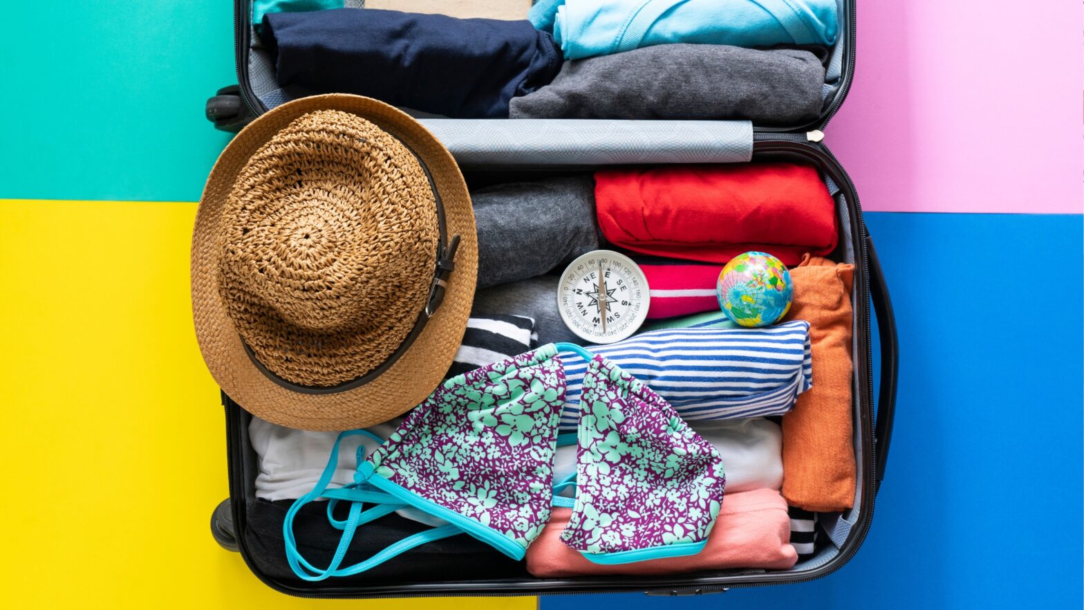 Colourful luggage