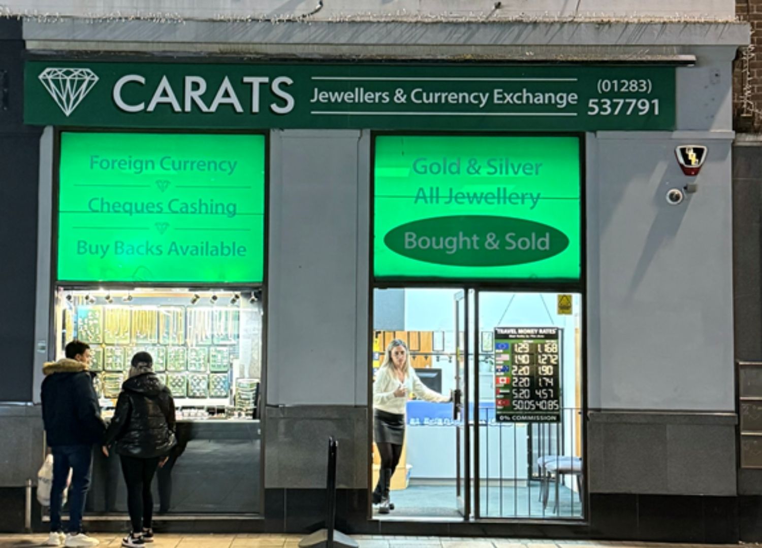 Customer collecting travel money from a local bureau